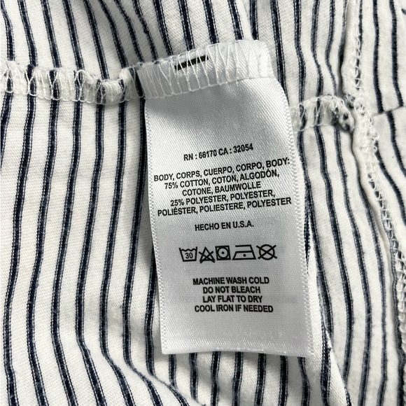 Anthropologie t.la Striped Flutter-Sleeved Tee Dress Blue Motif Women’s S - Picture 9 of 9